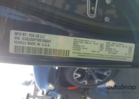 2024 Jeep Wagoneer L Series Iii 4X4 from USA, damaged, VIN 1C4SJSDP7RS168647